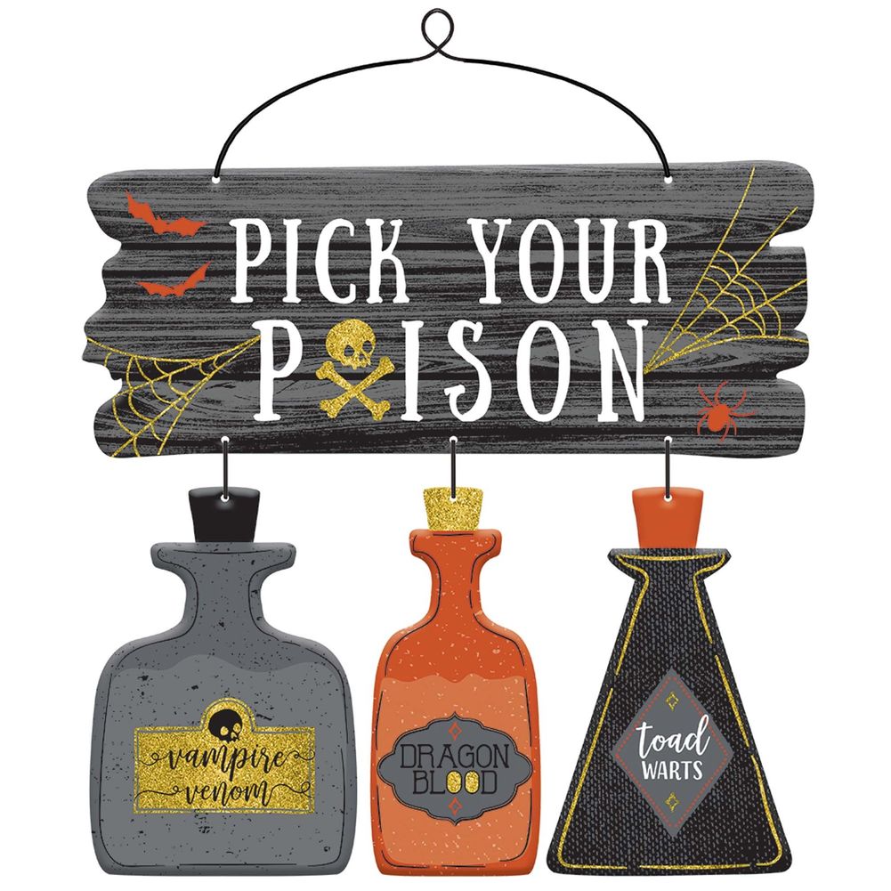 Pick Your Poison Die-Cut Sign (1 ct)