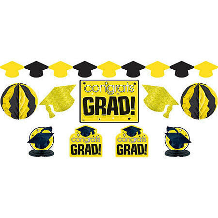 Congrats Grad Yellow Decorating Kit