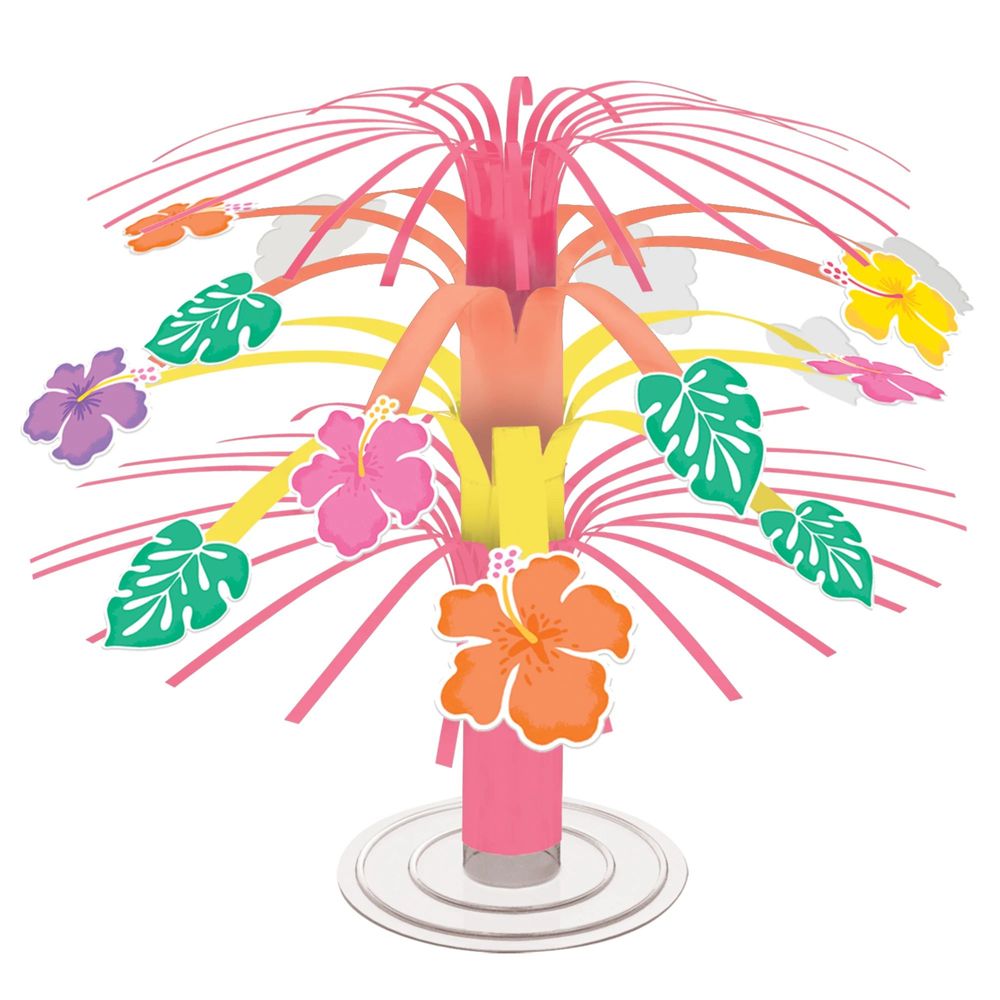 Summer Hibiscus Cascade Centerpiece, 8.5"