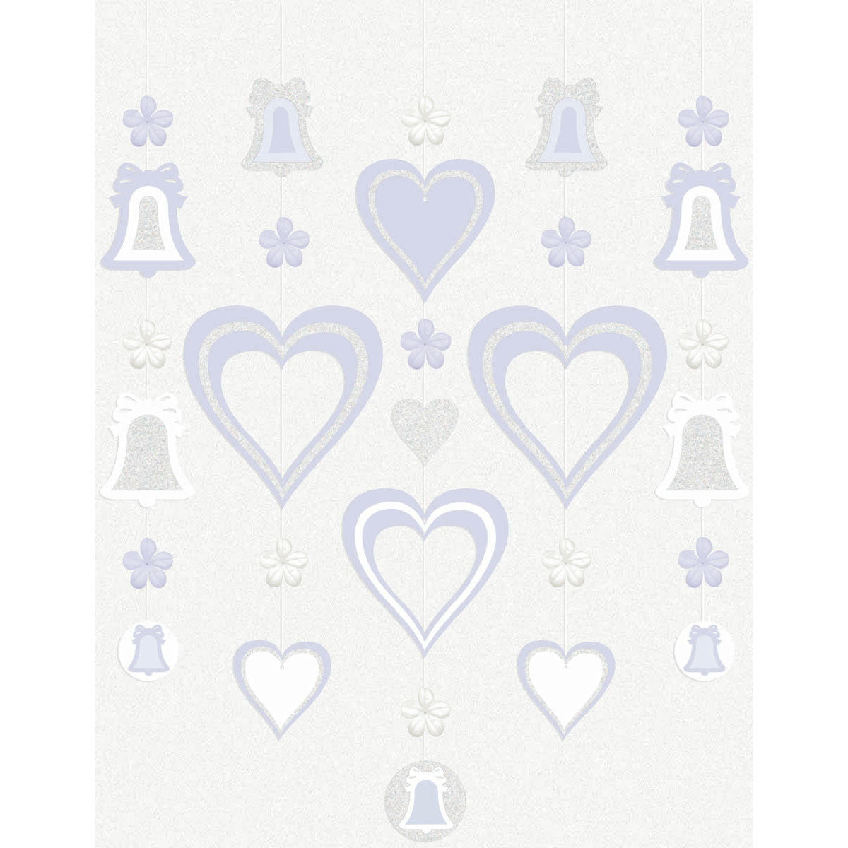 Lavender Love Hanging Shapes Decoration