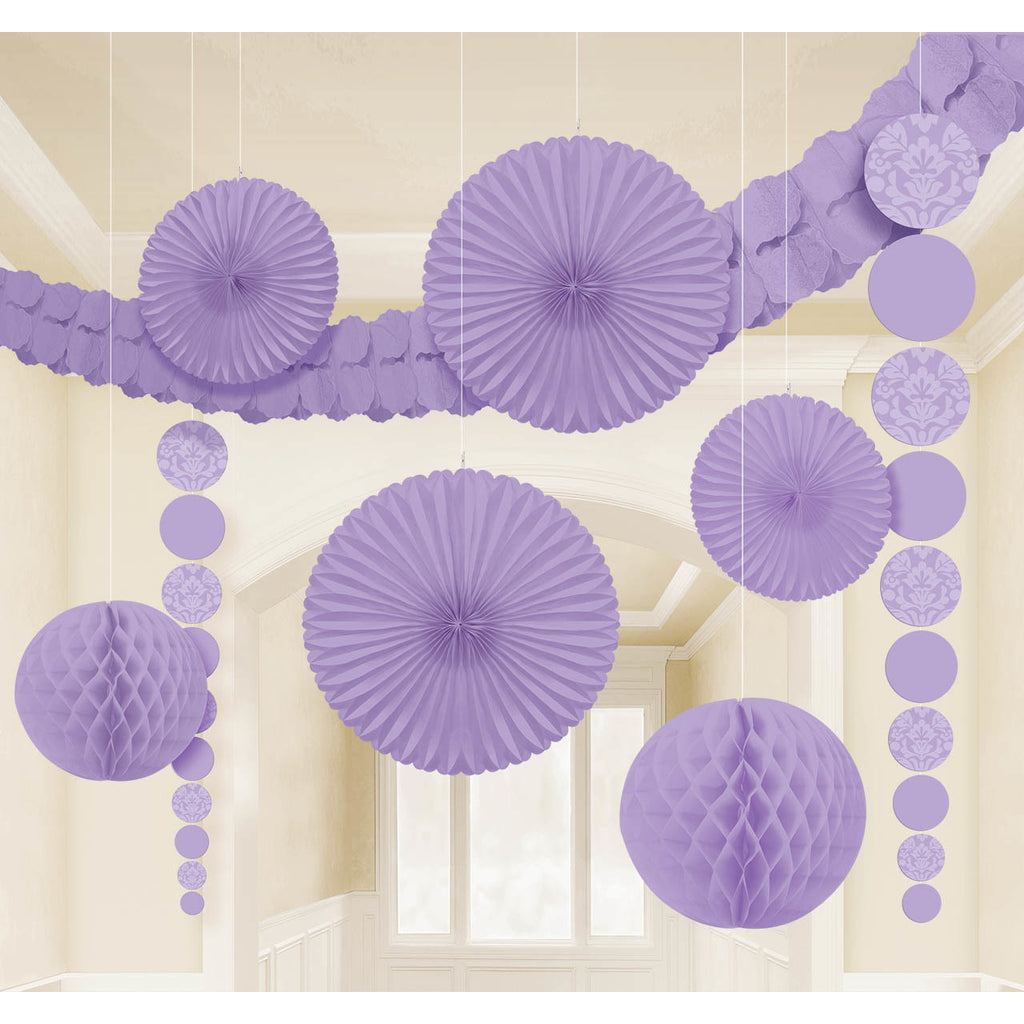 Lilac Damask Room Decorating Kit