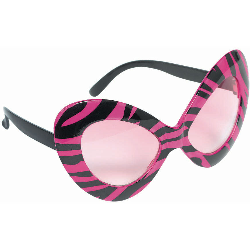 Pink Zebra Diva Glasses