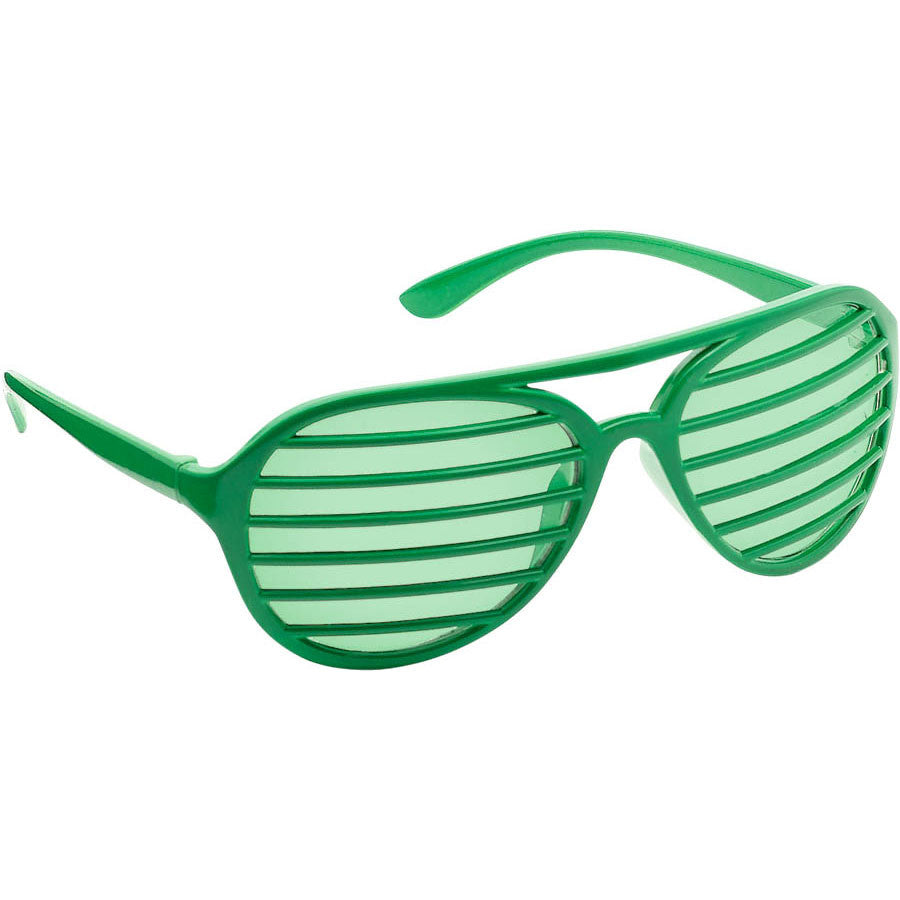 Green Slotted Glasses