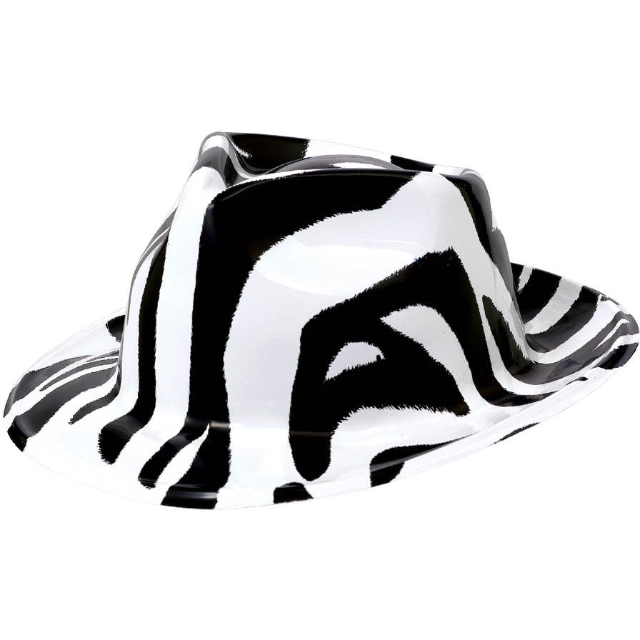 Totally 80's Plastic Zebra Fedora
