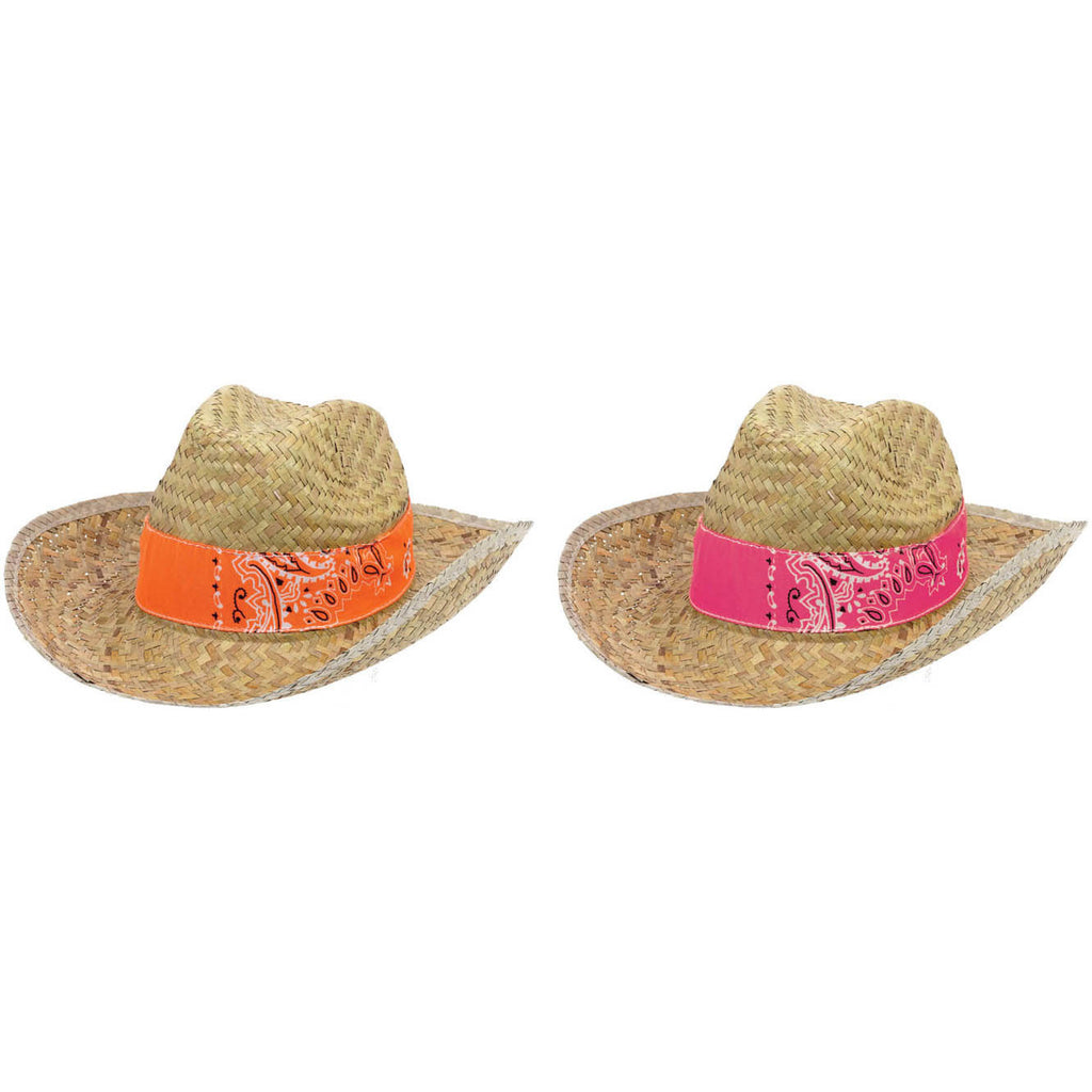 Straw Cowboy Hat with Band