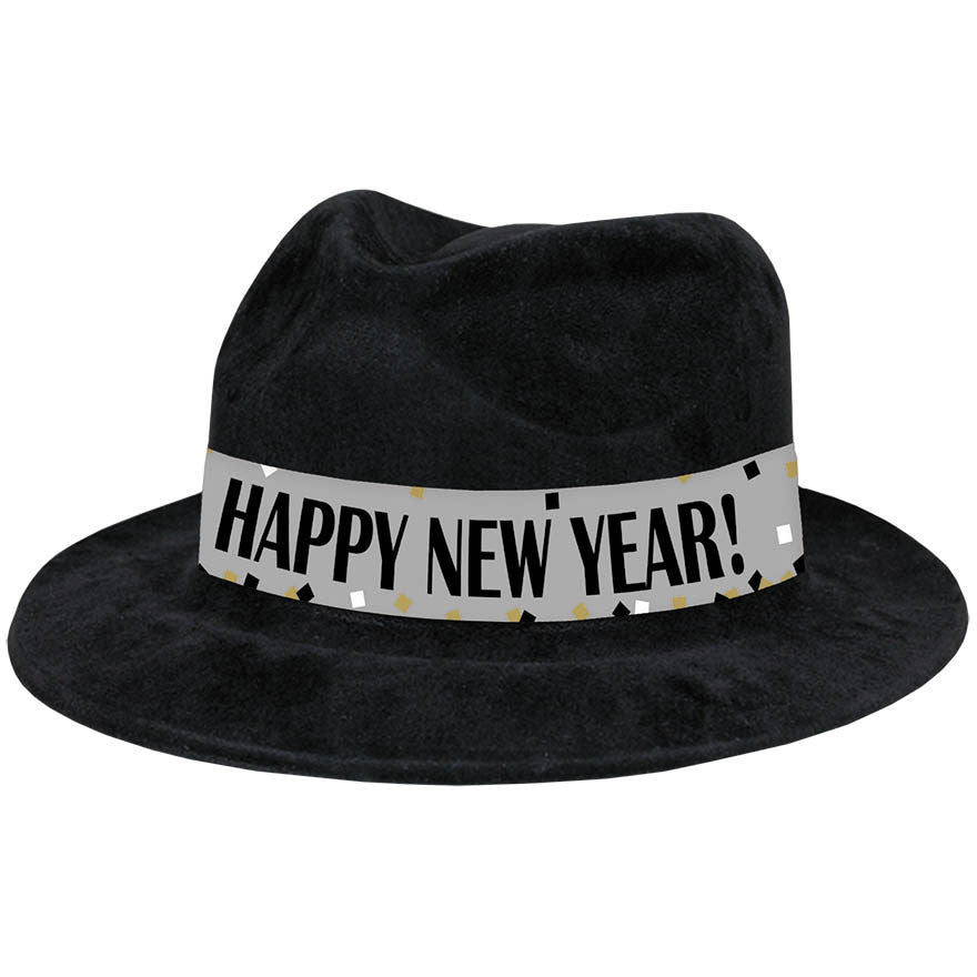 Happy New Year Fedora Hat