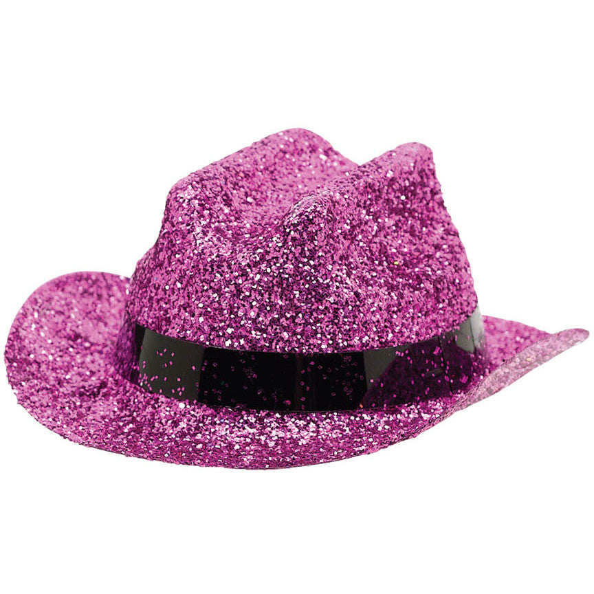 Glittered Mini Pink Cowboy Hat