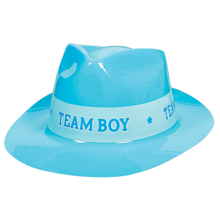 It's A Boy Plastic Fedora