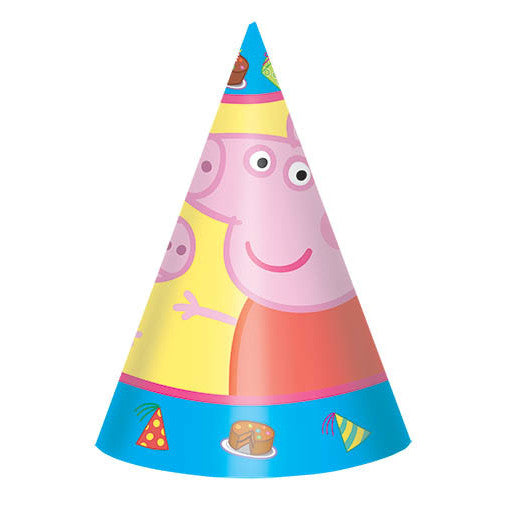 Peppa Pig Paper Party Hats (8ct)