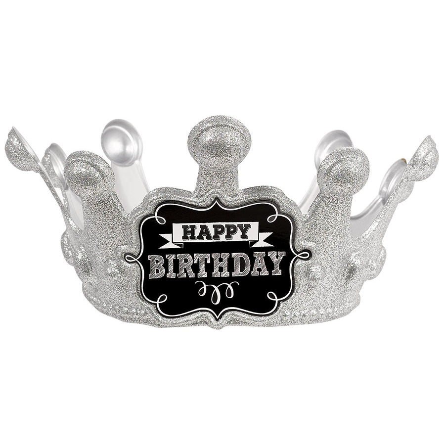 Chalkboard Birthday Glitter Crown