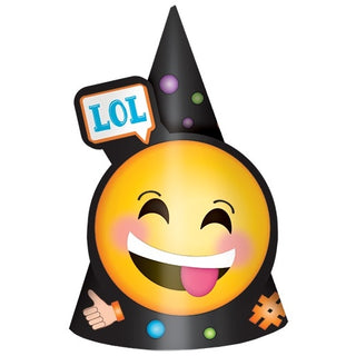 LOL Emojis Paper Party Hats (8 ct)