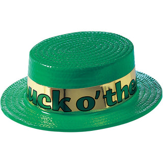 Skimmer Plastic St. Patrick's Day Hat