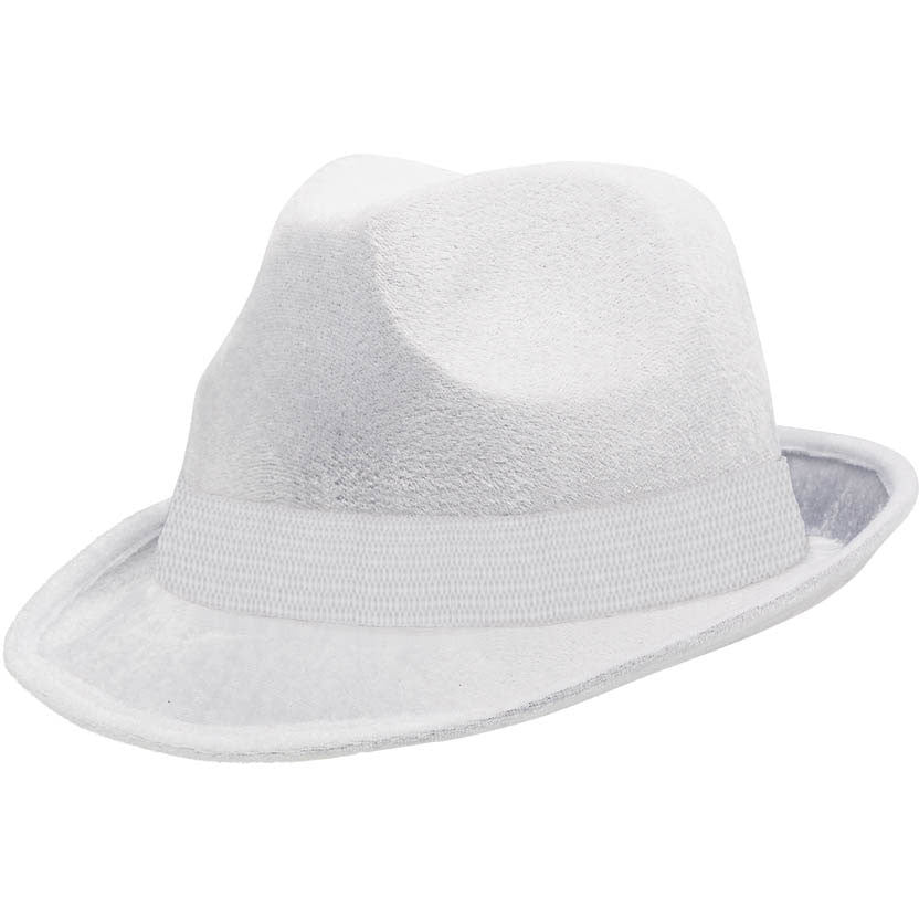 White Velour Fedora