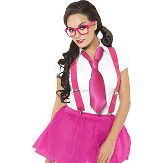 Glam Geek Kit Pink with Glasses Braces and Tie