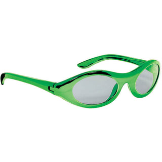 Green Oval Metallic Sunglasses