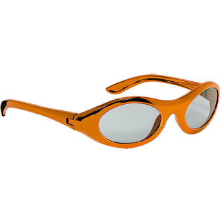 Orange Oval Metallic Sunglasses