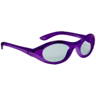 Purple Oval Metallic Sunglasses