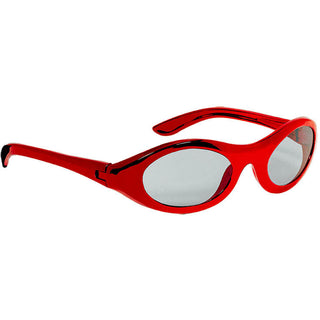 Red Oval Metallic Sunglasses
