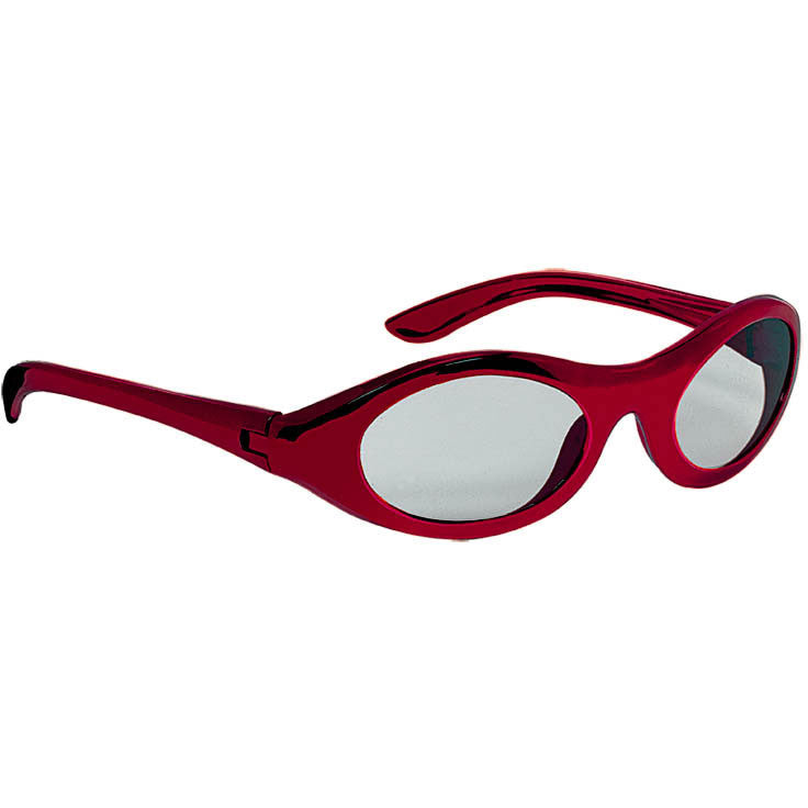 Burgundy Oval Metallic Sunglasses