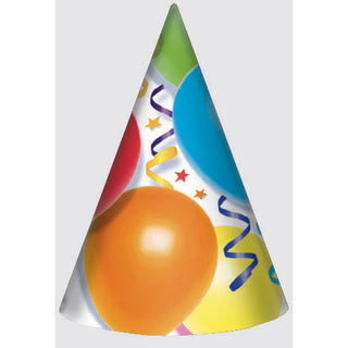Balloons and Stars Party Hats (8ct)
