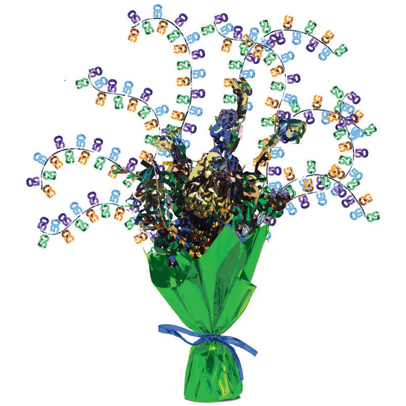 Bright and Bold Centerpiece, Foil Spray, 50th