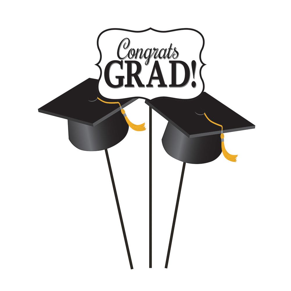 Graduation Centerpiece Sticks (3 ct)