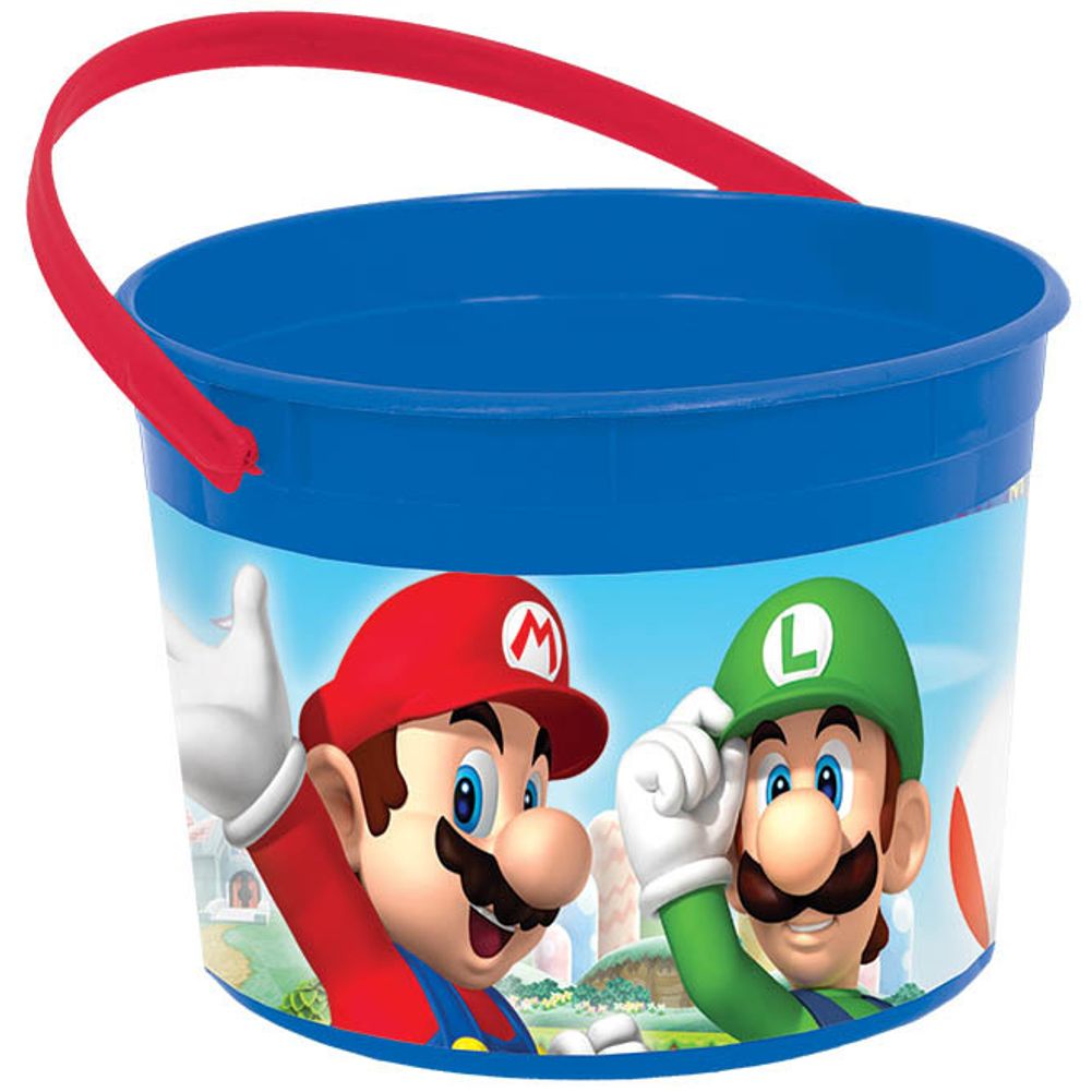 Super Mario Plastic Favor Bucket
