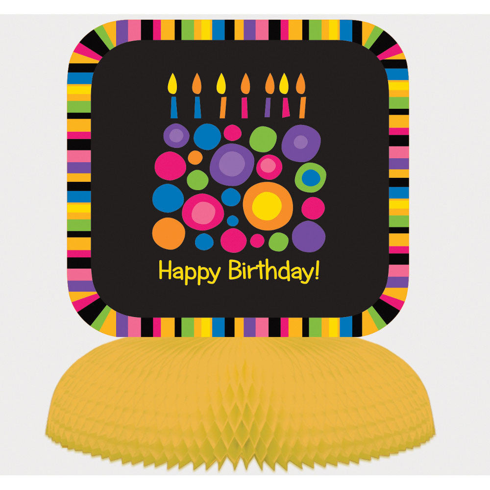 Birthday Cake Dots Honeycomb Centerpiece