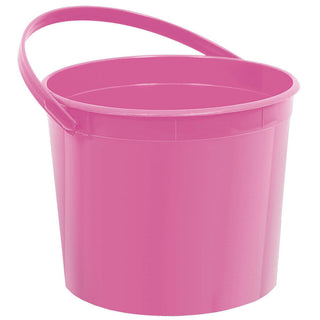 Bright Pink Plastic Bucket