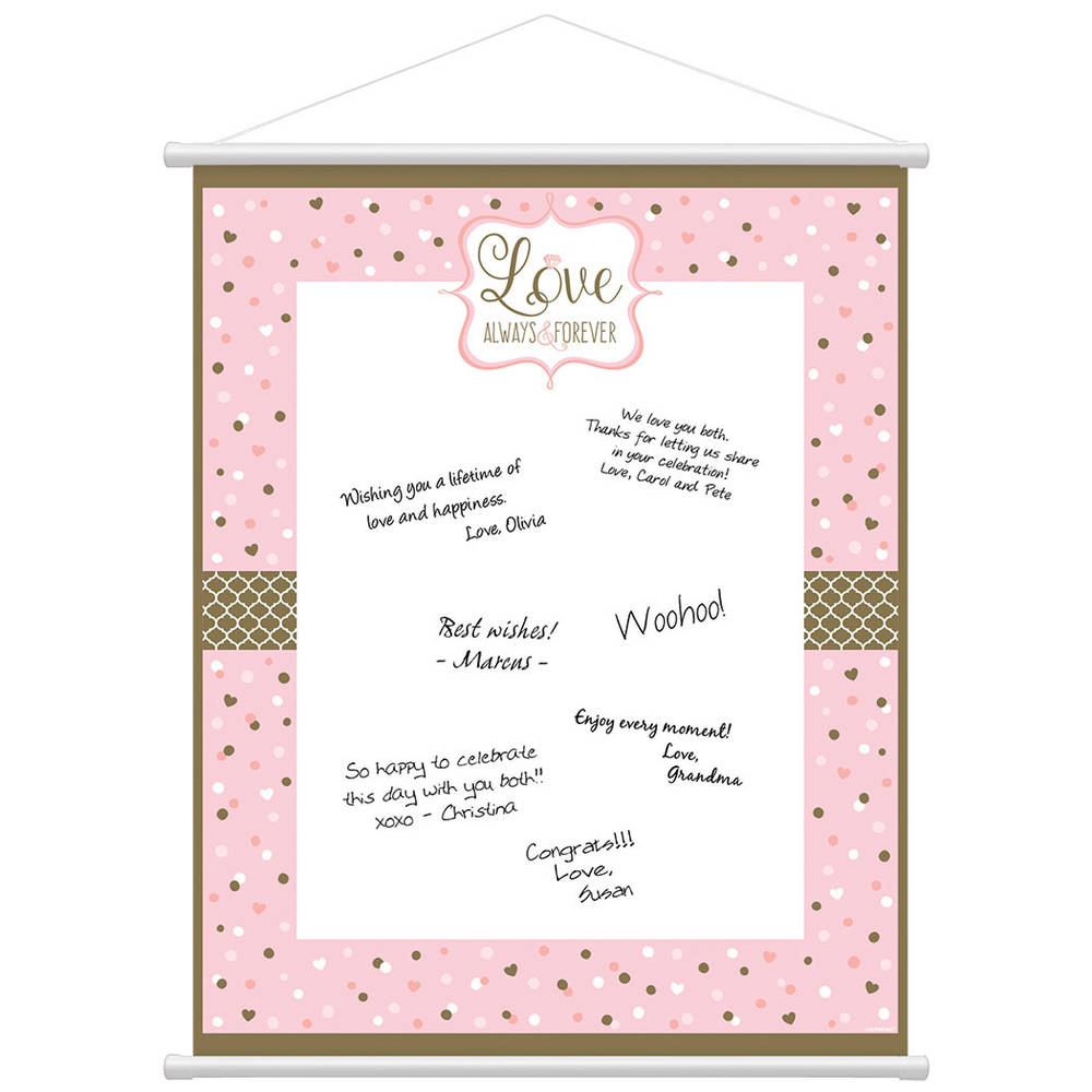 Sparkling Wedding Sign In Scroll