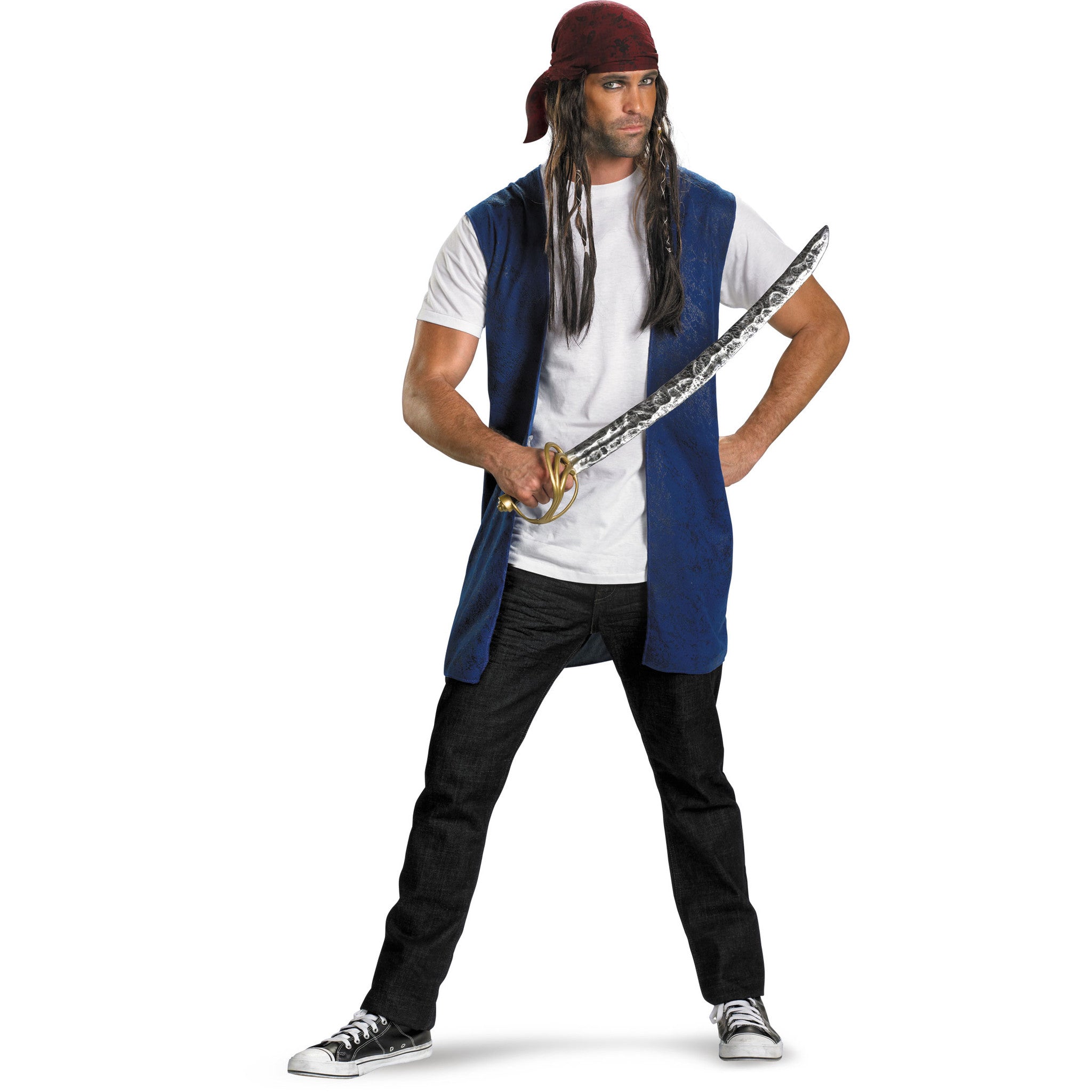 Captain Jack Sparrow Costume Kit Mens Standard