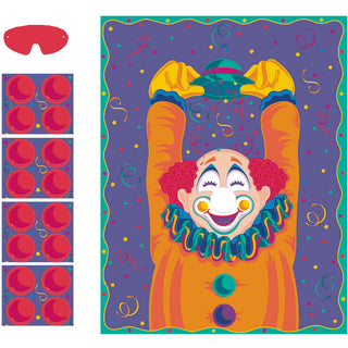 Clown Pin the Nose Party Game
