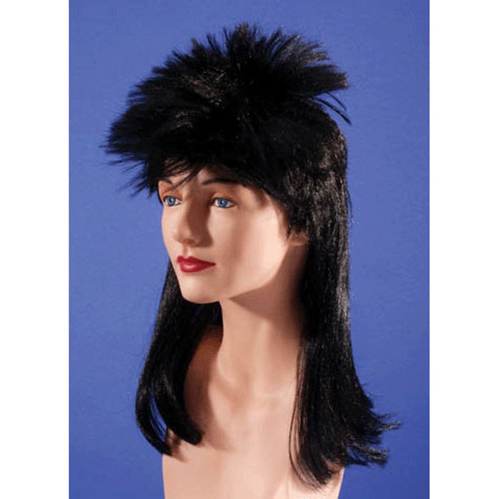 Black 80's Mullet Wig