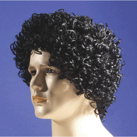 Black Curly Mens Wig