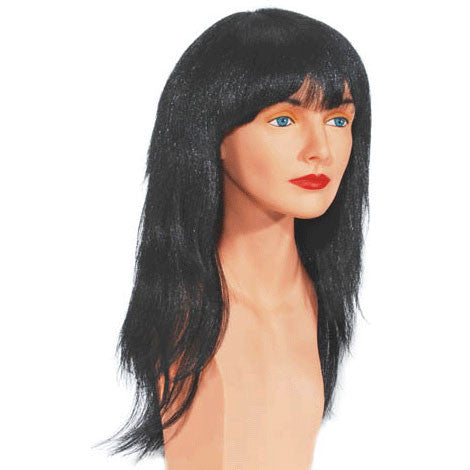 Black Wispy Layers Wig Long