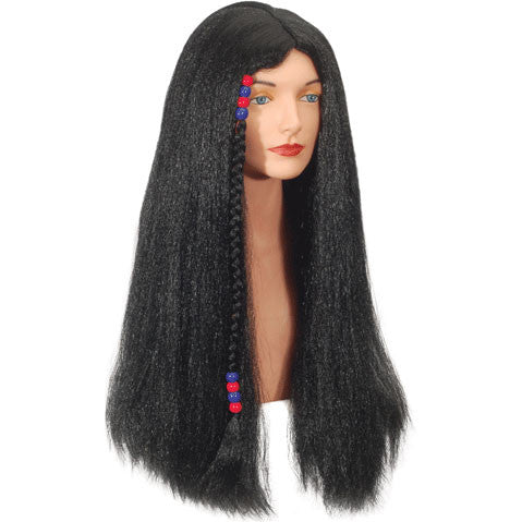 Black Hippie Wig With Beads