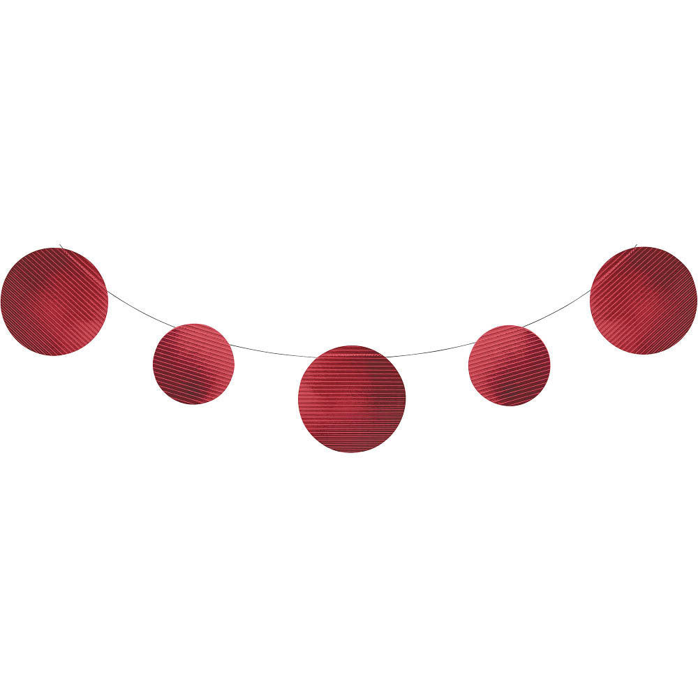 Red Embossed Foil Banner