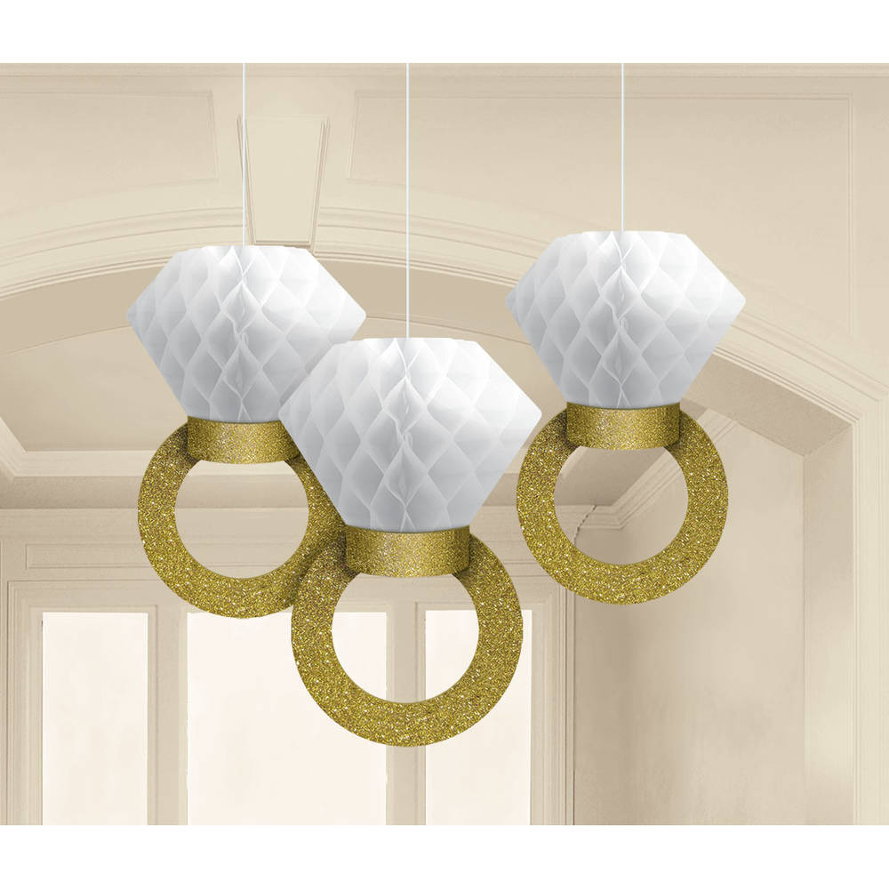 Honeycomb Ring Hanging Decor (3 ct)