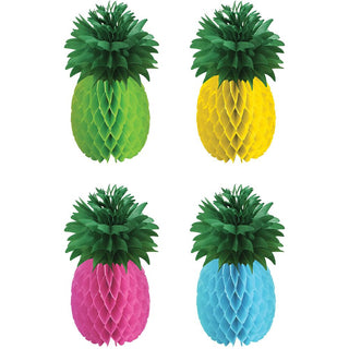 Multicolor Pineapple Centerpieces, 4ct