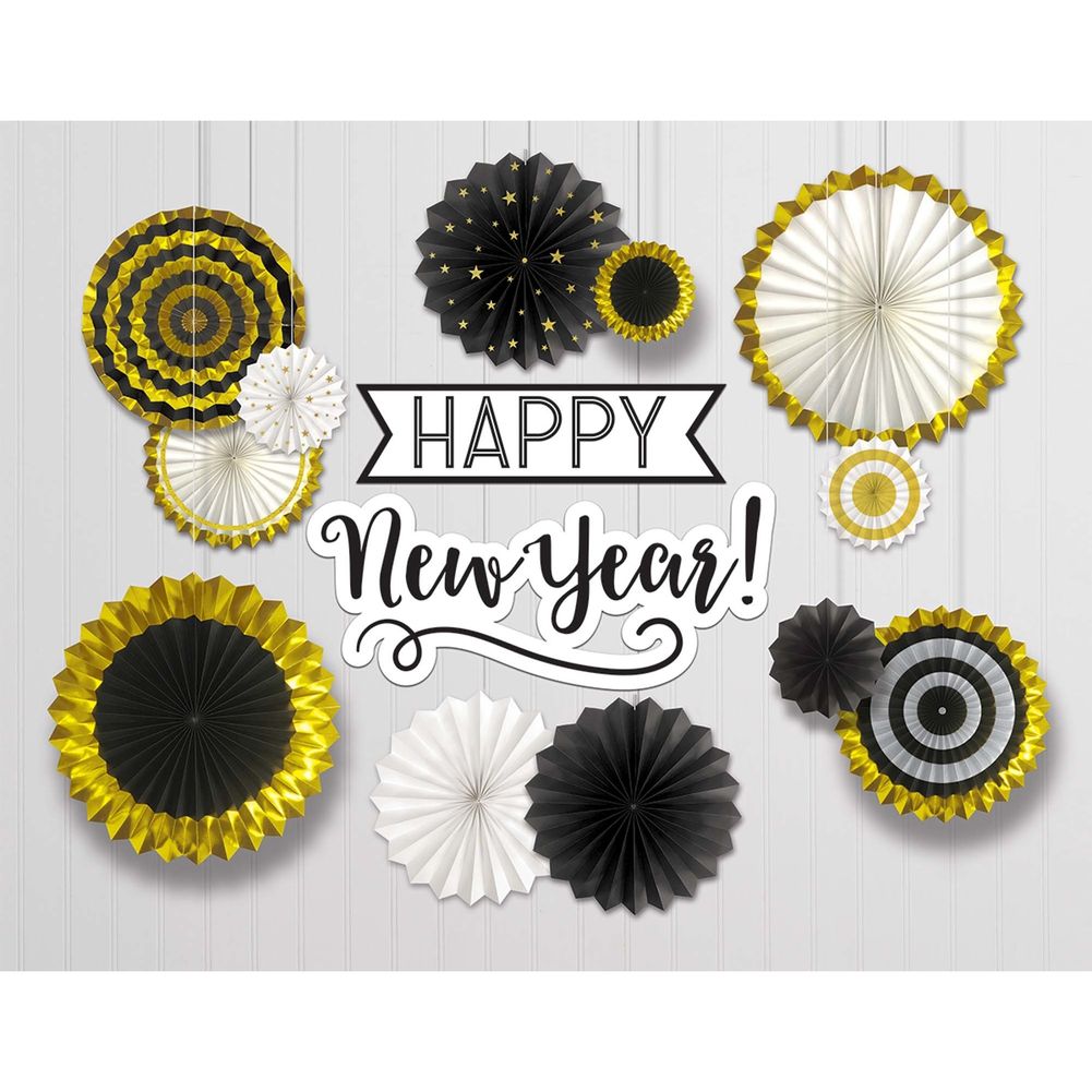 New Year's Deluxe Fan Backdrop (14 ct)