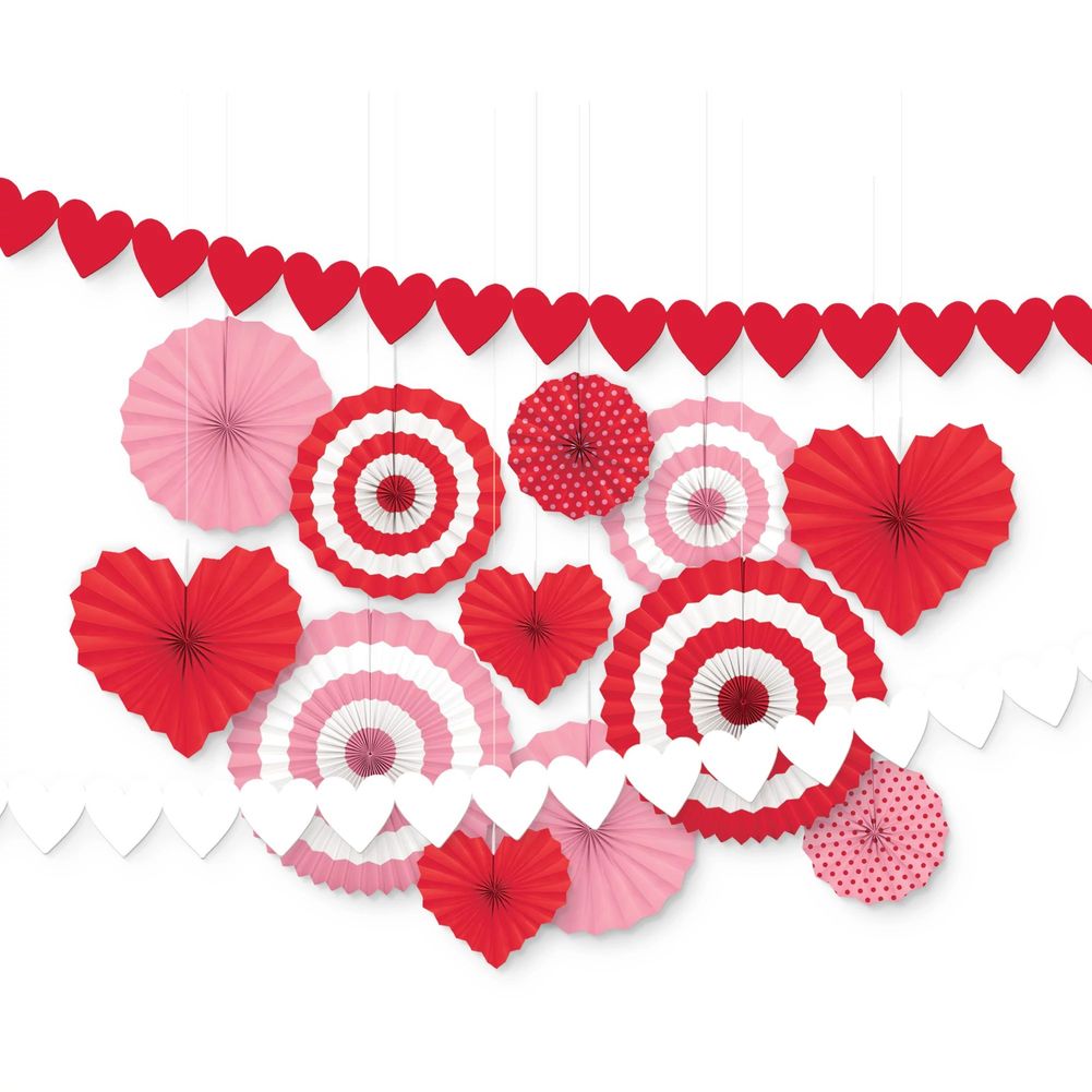 Valentine Paper Fan Decorating Kit