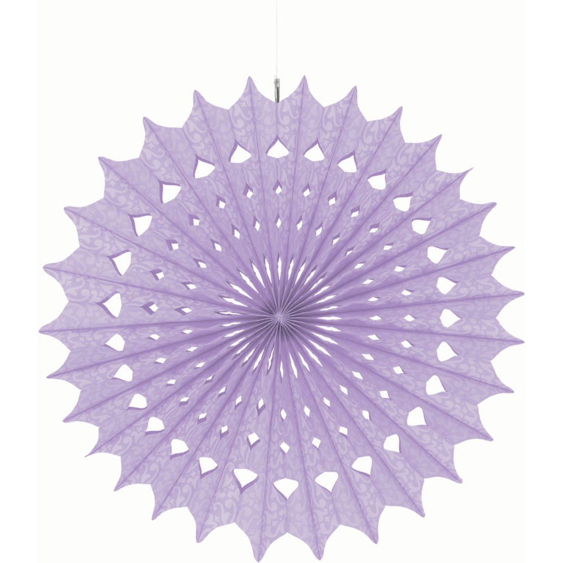 Lilac Damask 16" Tissue Fan