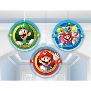 Super Mario Hanging Decor (3 ct)