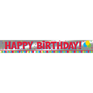 Happy Birthday 6' Foil Banner