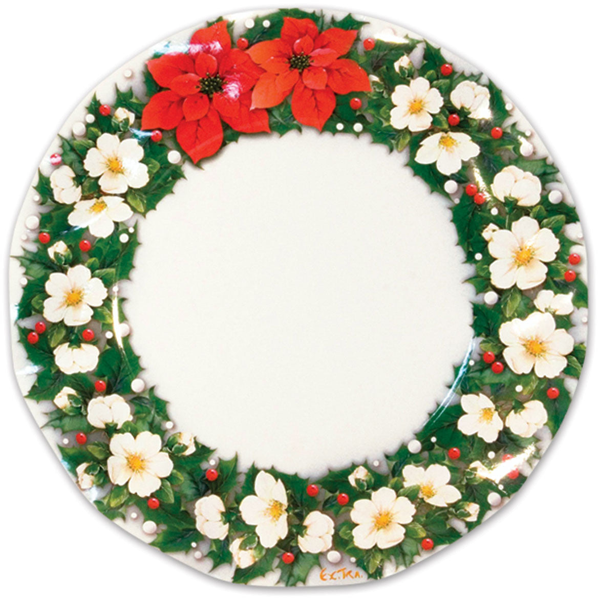 Poinsettia Medium Plates