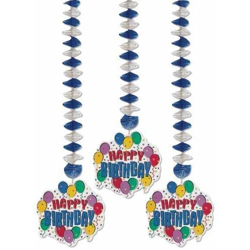 Balloon Party Danging Cutouts (3ct)