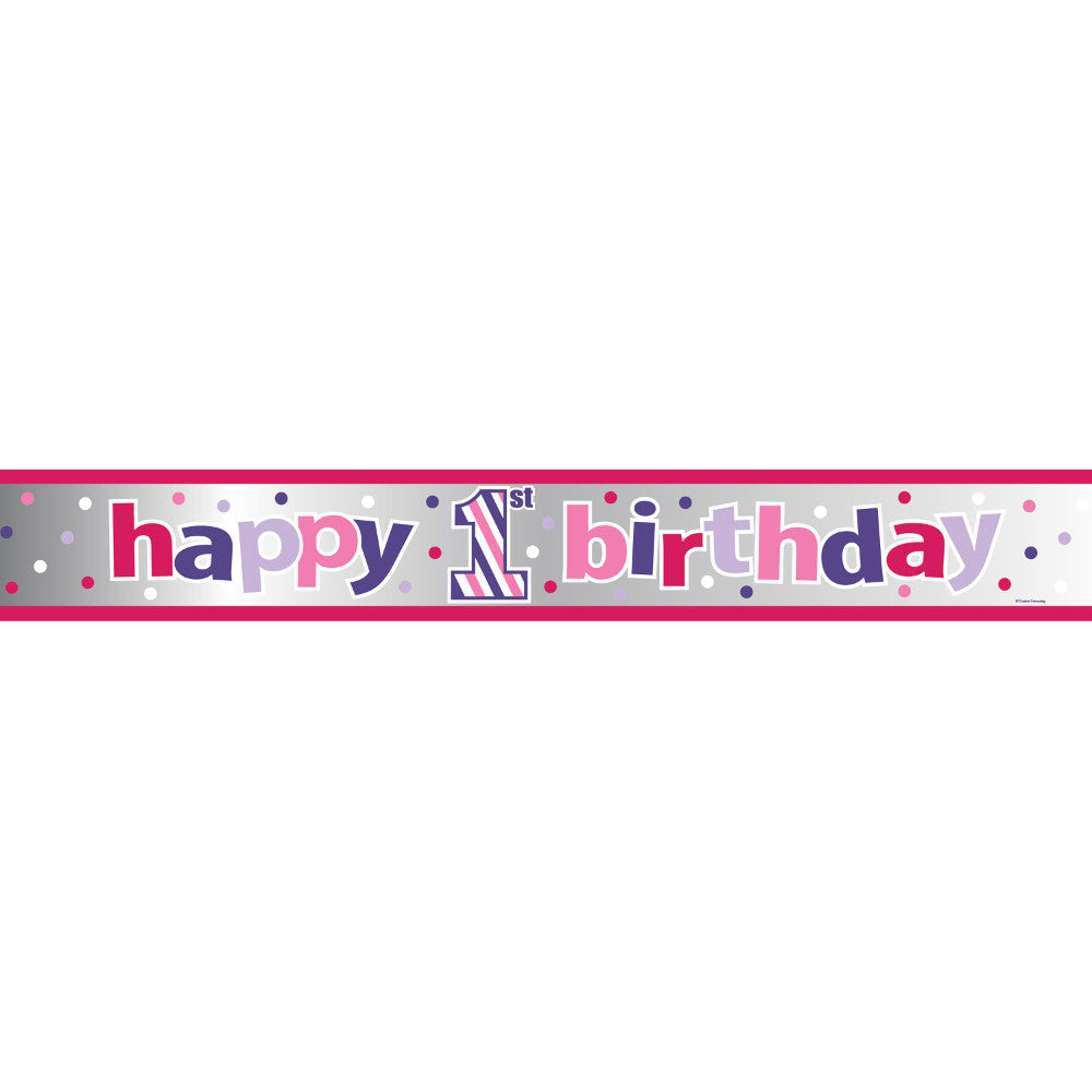 Sweet Stripes Girl 6' Foil Banner