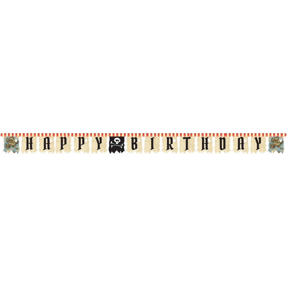 Pirates Map Jointed Banner, Large