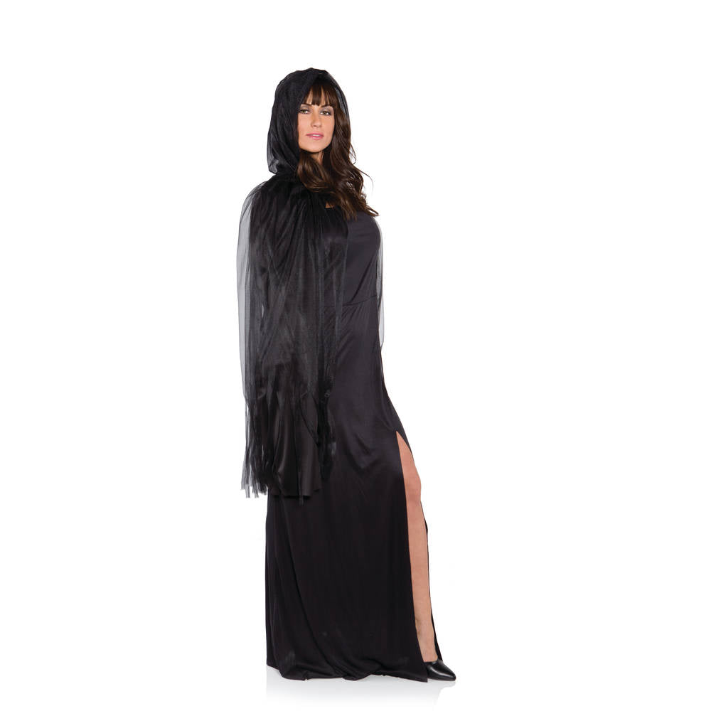 Women's Black 3/4 Ghost Cape
