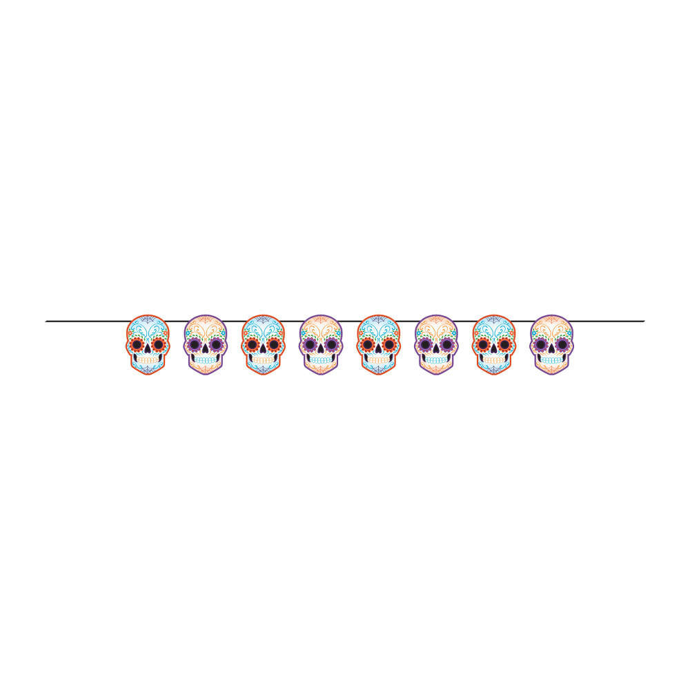 Sugar Skull Ribbon Banner